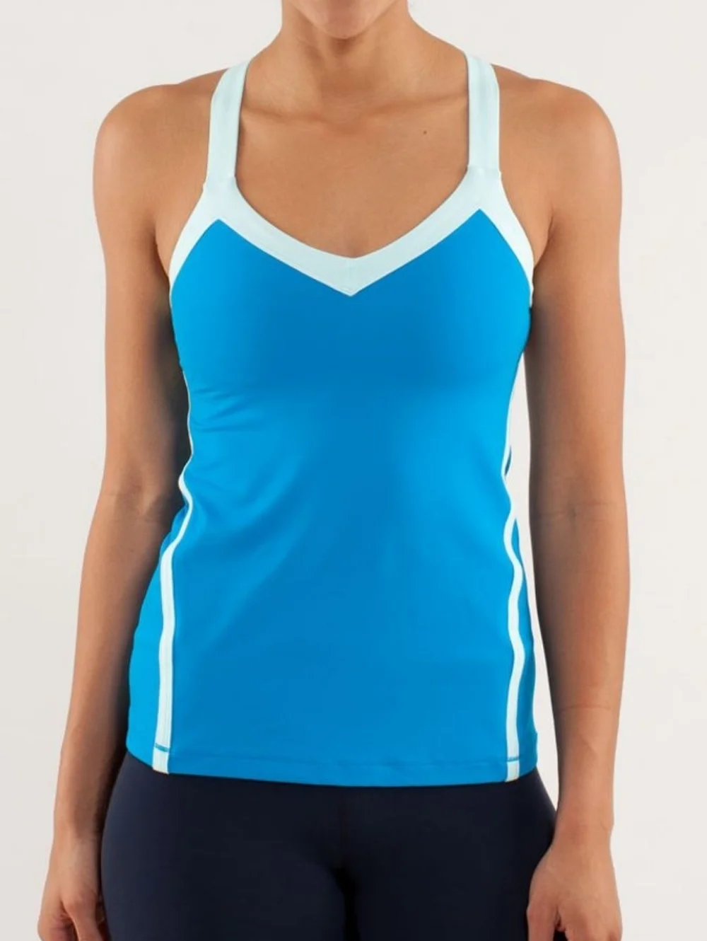 Lululemon Y2K Run Mile A Minute Blue Criss Cross Racerback Luxtreme Tank Top